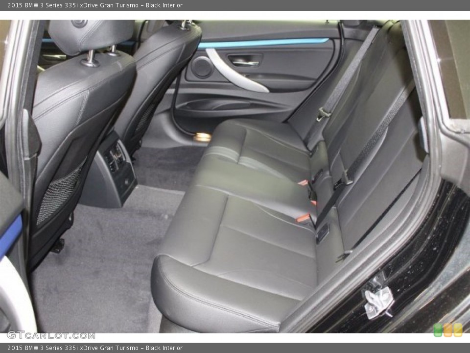 Black Interior Rear Seat for the 2015 BMW 3 Series 335i xDrive Gran Turismo #103079985