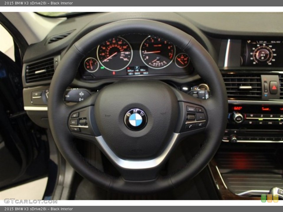 Black Interior Steering Wheel for the 2015 BMW X3 sDrive28i #103080243