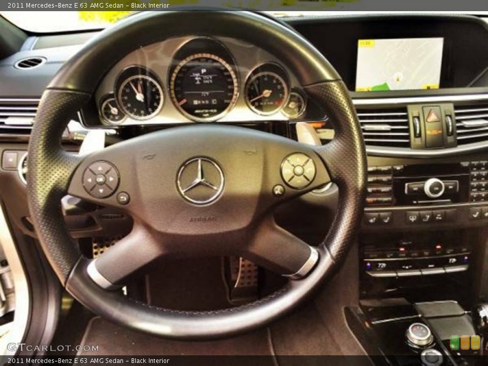 Black Interior Steering Wheel for the 2011 Mercedes-Benz E 63 AMG Sedan #103085060