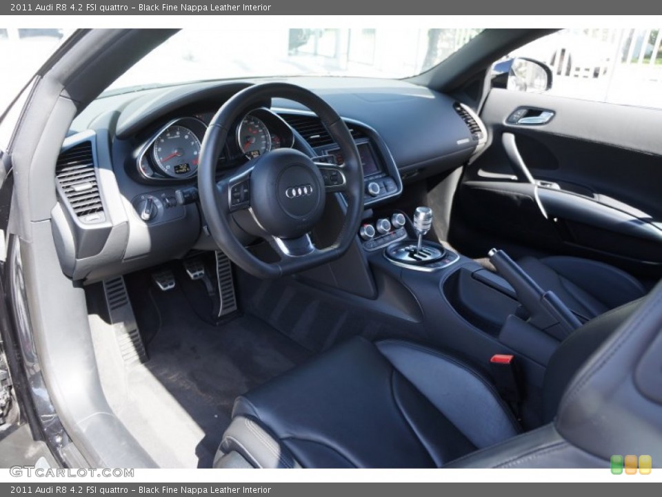 Black Fine Nappa Leather Interior Prime Interior for the 2011 Audi R8 4.2 FSI quattro #103085834