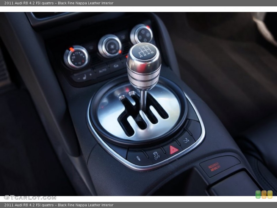 Black Fine Nappa Leather Interior Transmission for the 2011 Audi R8 4.2 FSI quattro #103086212