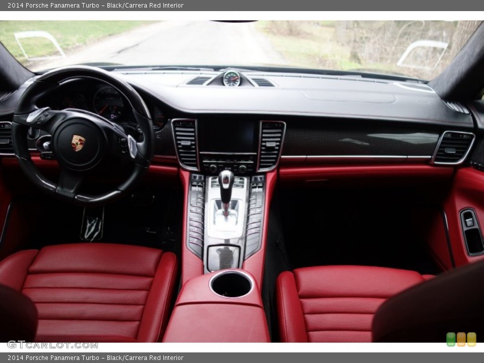 Black/Carrera Red Interior Dashboard for the 2014 Porsche Panamera Turbo #103090295