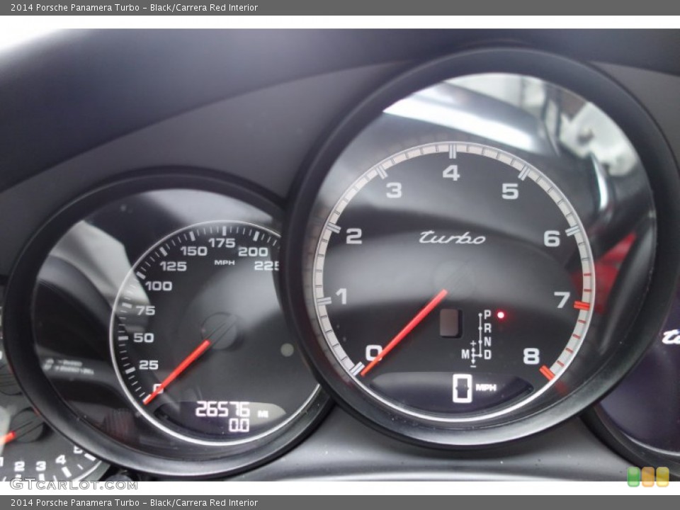 Black/Carrera Red Interior Gauges for the 2014 Porsche Panamera Turbo #103090532