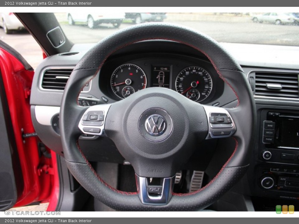 Titan Black Interior Steering Wheel for the 2012 Volkswagen Jetta GLI #103093322