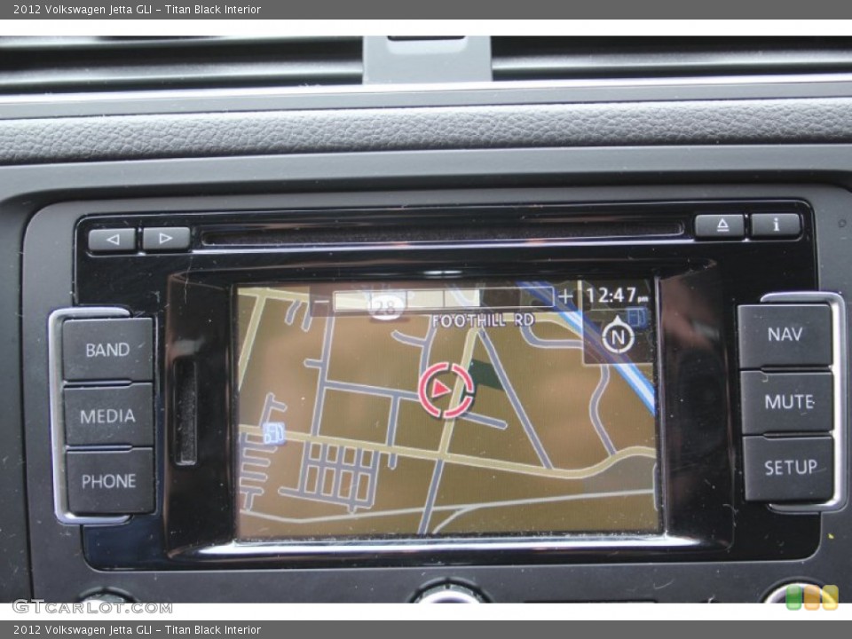 Titan Black Interior Navigation for the 2012 Volkswagen Jetta GLI #103093382