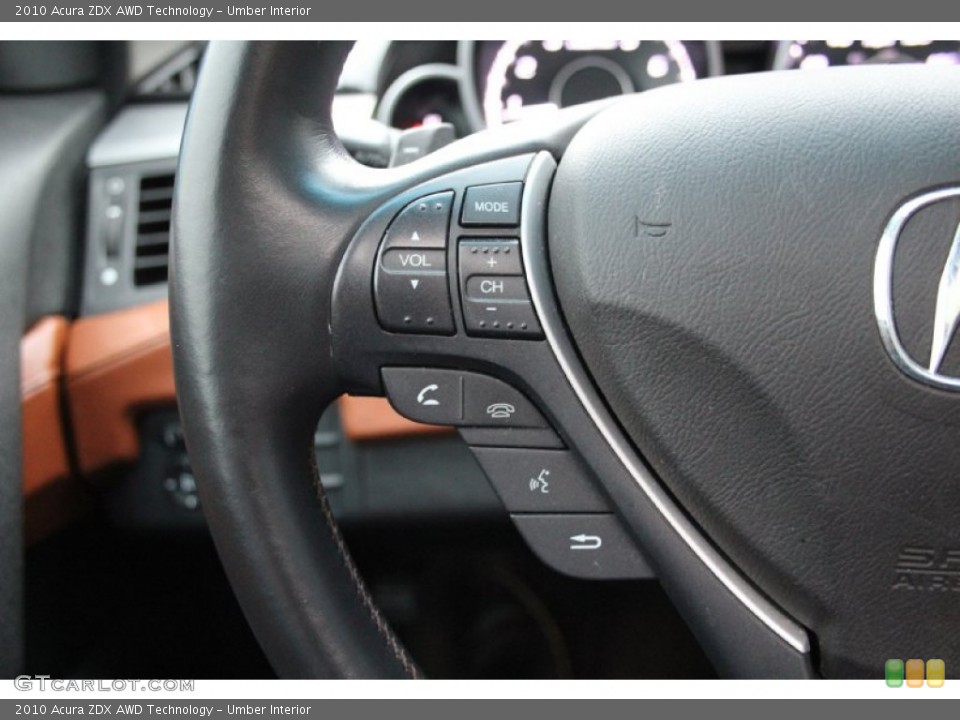 Umber Interior Controls for the 2010 Acura ZDX AWD Technology #103094153