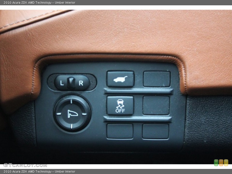 Umber Interior Controls for the 2010 Acura ZDX AWD Technology #103094201