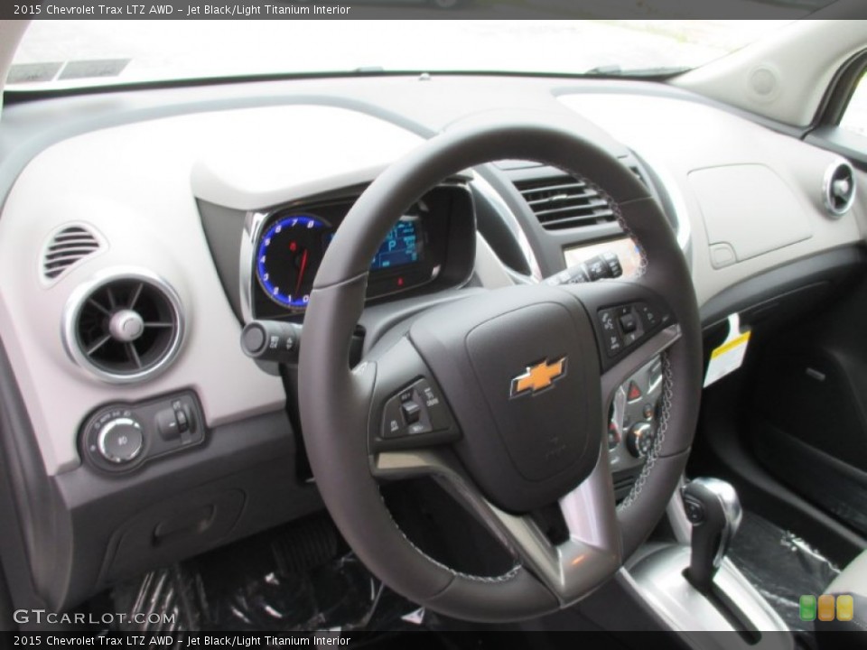 Jet Black/Light Titanium Interior Steering Wheel for the 2015 Chevrolet Trax LTZ AWD #103104683