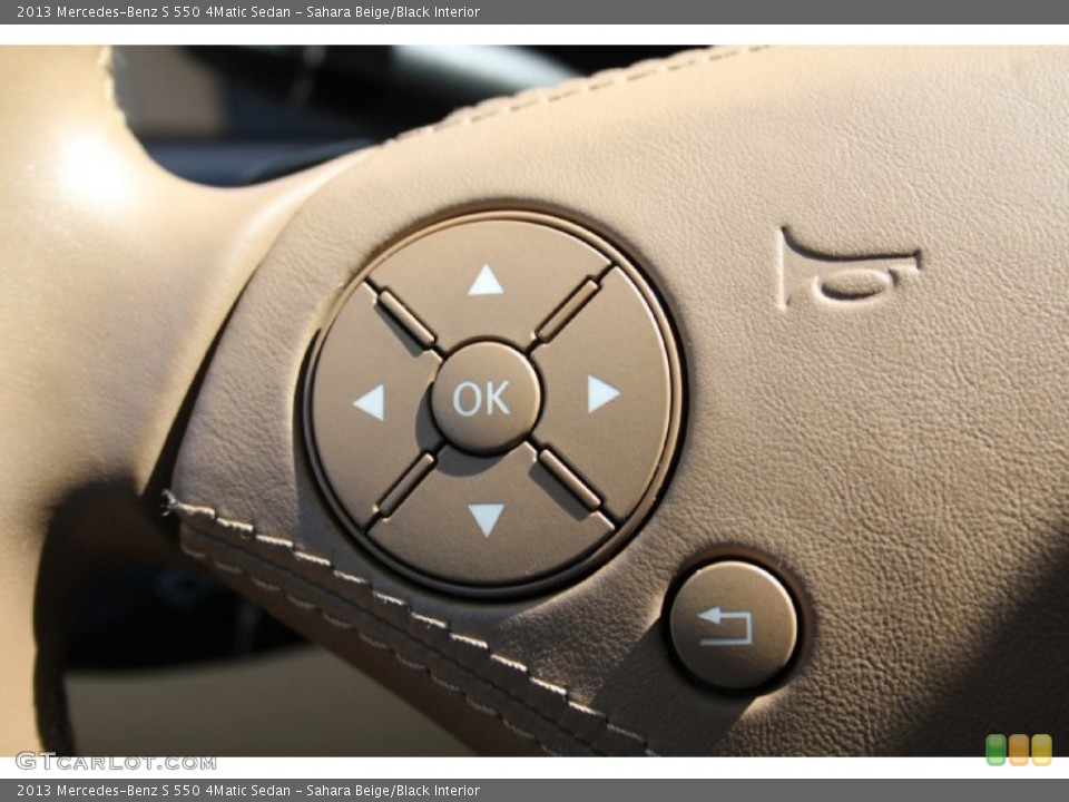 Sahara Beige/Black Interior Controls for the 2013 Mercedes-Benz S 550 4Matic Sedan #103110578