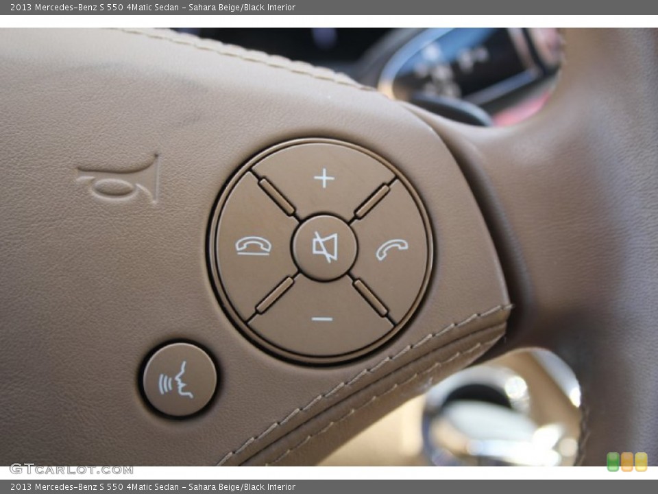 Sahara Beige/Black Interior Controls for the 2013 Mercedes-Benz S 550 4Matic Sedan #103110605