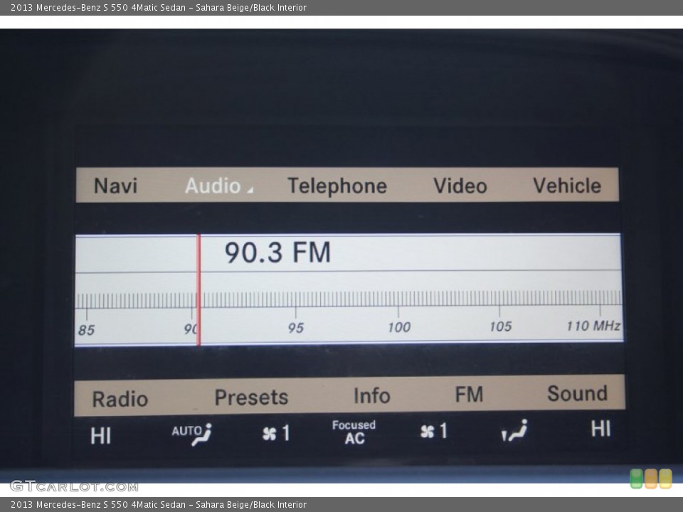 Sahara Beige/Black Interior Audio System for the 2013 Mercedes-Benz S 550 4Matic Sedan #103110848