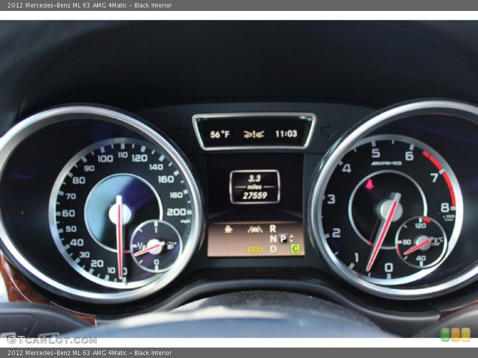Black Interior Gauges for the 2012 Mercedes-Benz ML 63 AMG 4Matic #103112930