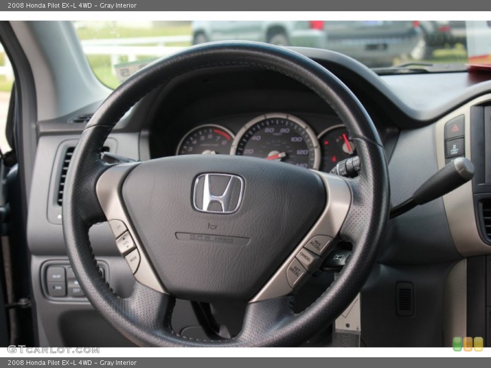 Gray Interior Steering Wheel for the 2008 Honda Pilot EX-L 4WD #103118456