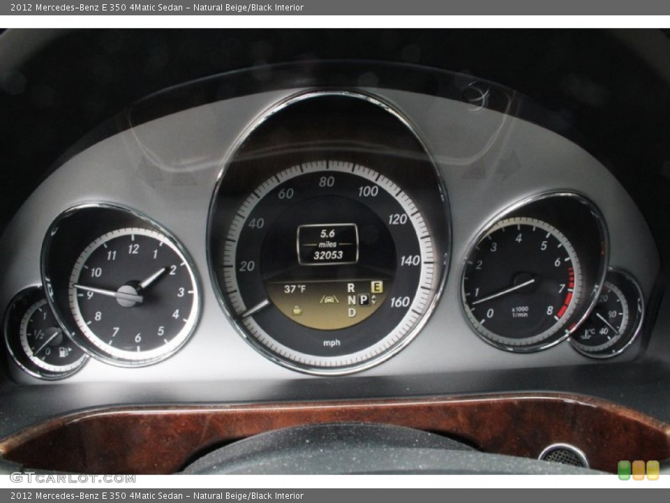 Natural Beige/Black Interior Gauges for the 2012 Mercedes-Benz E 350 4Matic Sedan #103118624