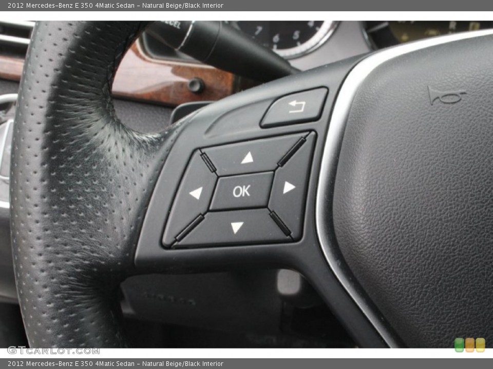 Natural Beige/Black Interior Controls for the 2012 Mercedes-Benz E 350 4Matic Sedan #103118681