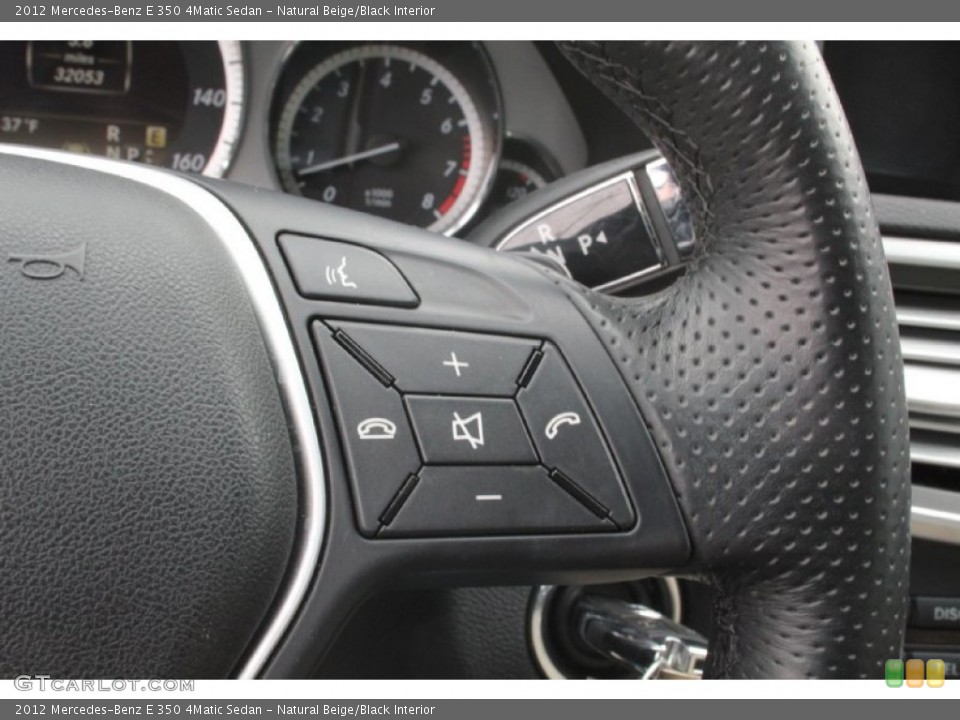Natural Beige/Black Interior Controls for the 2012 Mercedes-Benz E 350 4Matic Sedan #103118696