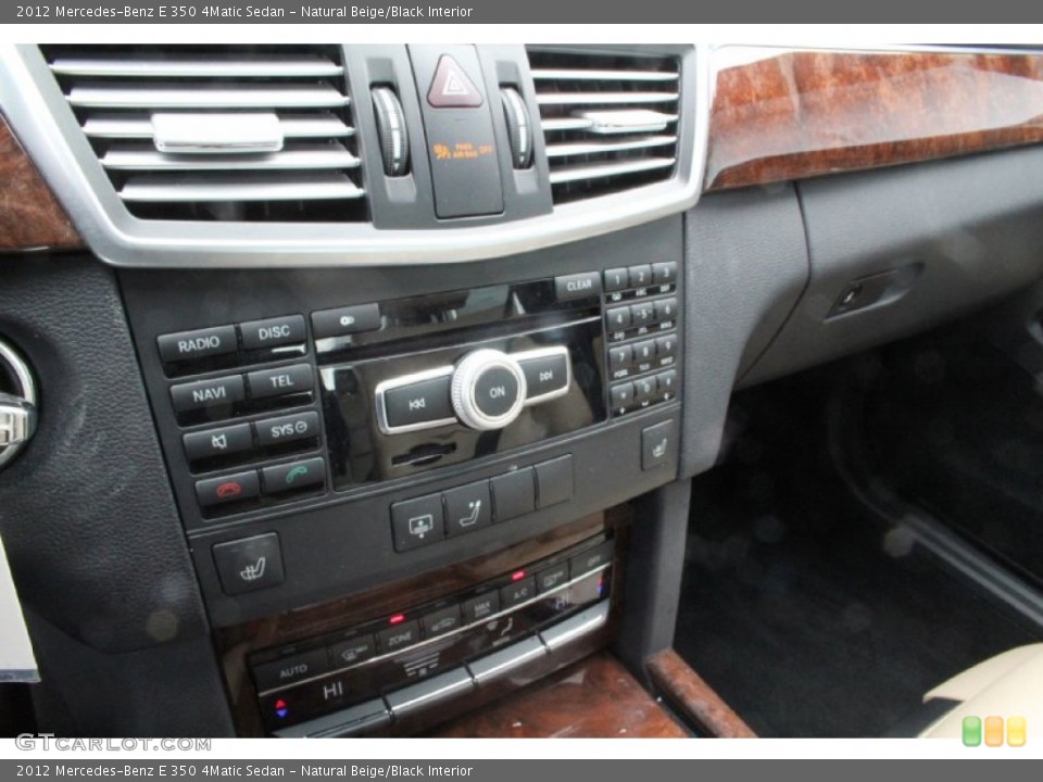 Natural Beige/Black Interior Controls for the 2012 Mercedes-Benz E 350 4Matic Sedan #103118789