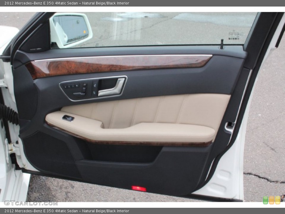 Natural Beige/Black Interior Door Panel for the 2012 Mercedes-Benz E 350 4Matic Sedan #103118999