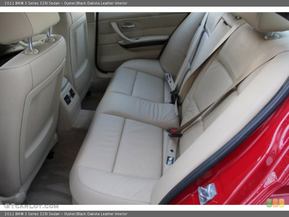 Oyster/Black Dakota Leather Interior Rear Seat for the 2011 BMW 3 Series 328i Sedan #103123187
