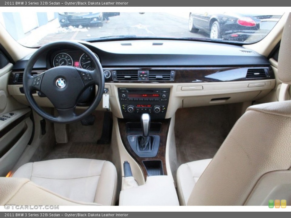 Oyster/Black Dakota Leather Interior Dashboard for the 2011 BMW 3 Series 328i Sedan #103123202