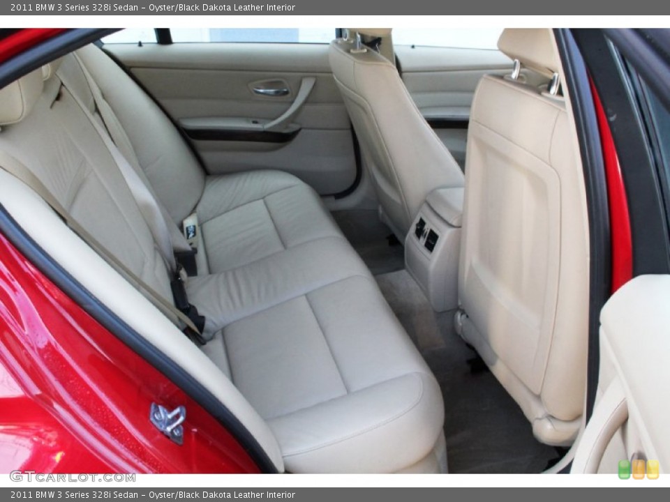 Oyster/Black Dakota Leather Interior Rear Seat for the 2011 BMW 3 Series 328i Sedan #103123249