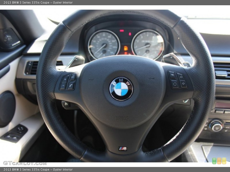 Oyster Interior Steering Wheel for the 2013 BMW 3 Series 335is Coupe #103132577