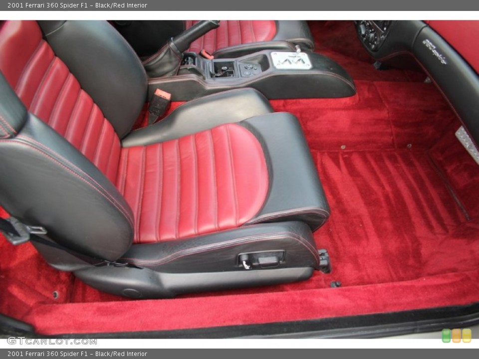 Black/Red Interior Front Seat for the 2001 Ferrari 360 Spider F1 #103133735