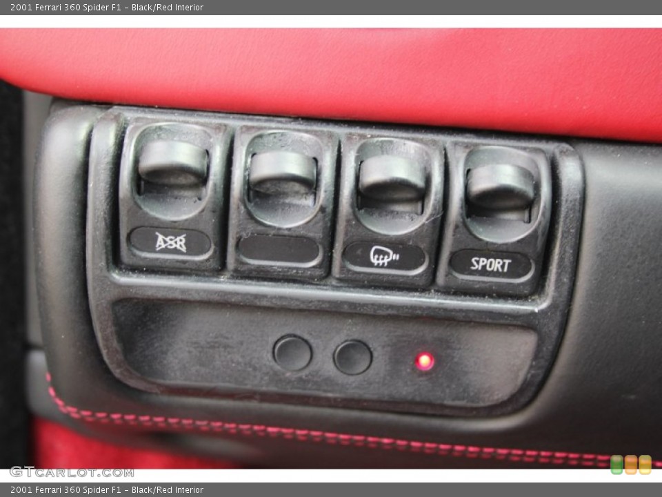 Black/Red Interior Controls for the 2001 Ferrari 360 Spider F1 #103133978