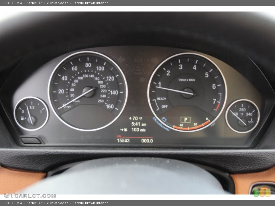Saddle Brown Interior Gauges for the 2013 BMW 3 Series 328i xDrive Sedan #103146560