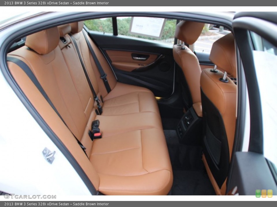 Saddle Brown Interior Rear Seat for the 2013 BMW 3 Series 328i xDrive Sedan #103146639