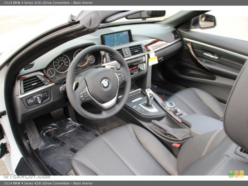 Black Interior Prime Interior for the 2014 BMW 4 Series 428i xDrive Convertible #103156493