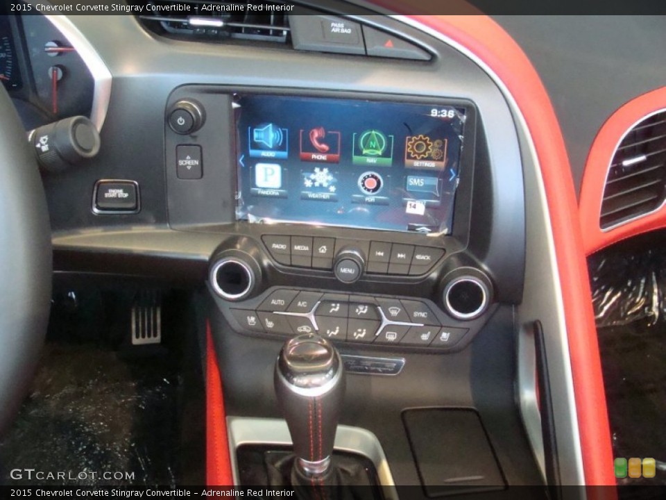 Adrenaline Red Interior Controls for the 2015 Chevrolet Corvette Stingray Convertible #103156712