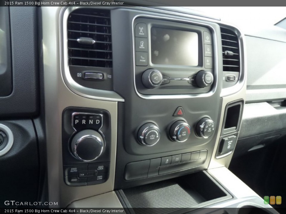 Black/Diesel Gray Interior Controls for the 2015 Ram 1500 Big Horn Crew Cab 4x4 #103159745