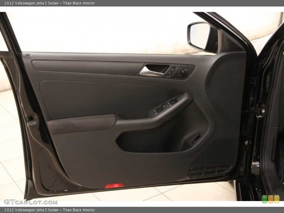 Titan Black Interior Door Panel for the 2012 Volkswagen Jetta S Sedan #103161691