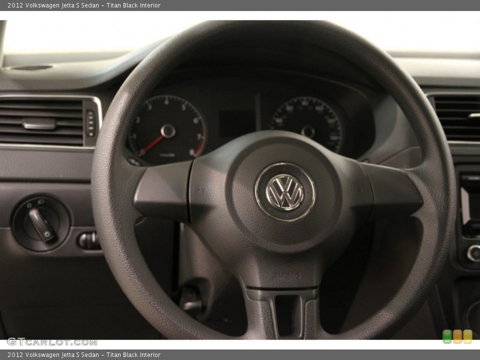 Titan Black Interior Steering Wheel for the 2012 Volkswagen Jetta S Sedan #103161731