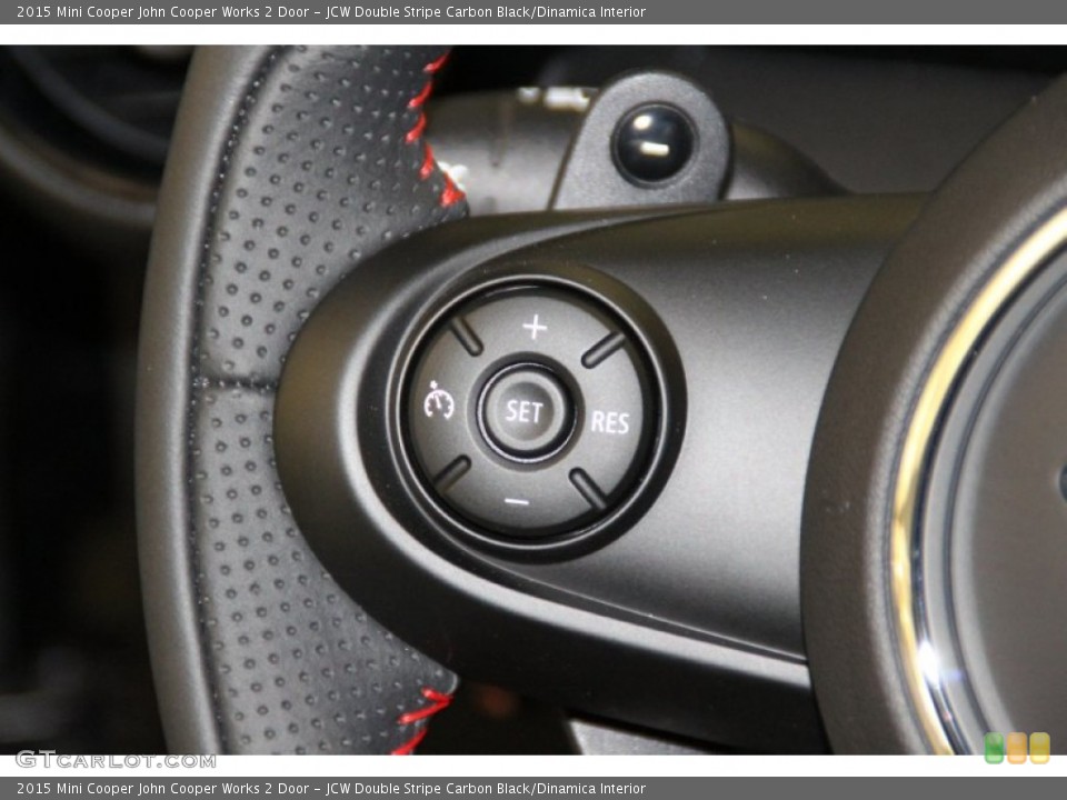 JCW Double Stripe Carbon Black/Dinamica Interior Controls for the 2015 Mini Cooper John Cooper Works 2 Door #103166048