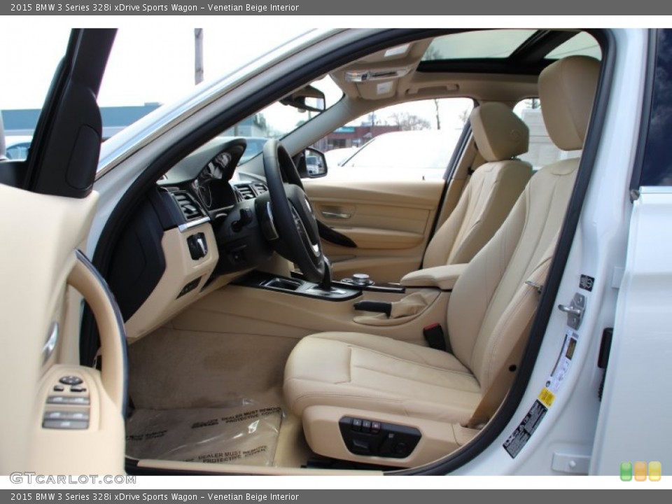 Venetian Beige Interior Front Seat for the 2015 BMW 3 Series 328i xDrive Sports Wagon #103172648