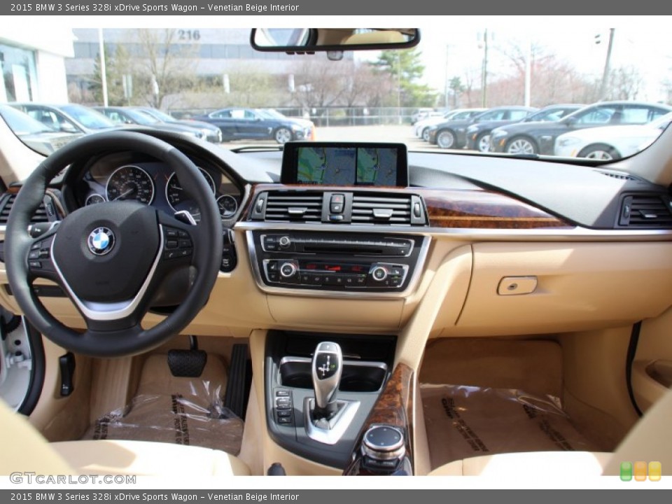 Venetian Beige Interior Dashboard for the 2015 BMW 3 Series 328i xDrive Sports Wagon #103172735