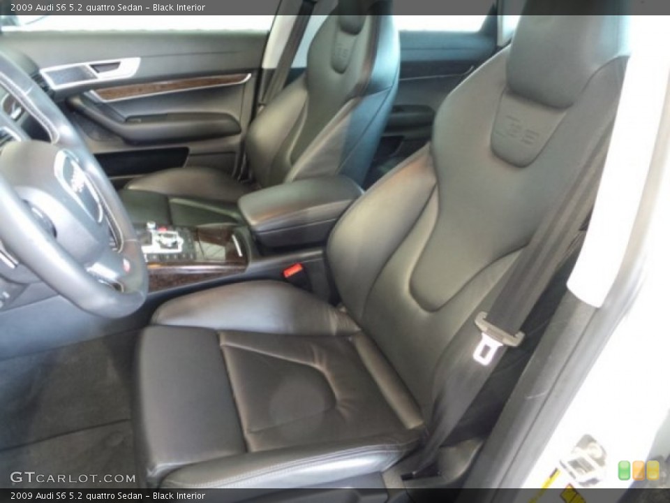 Black Interior Front Seat for the 2009 Audi S6 5.2 quattro Sedan #103177757
