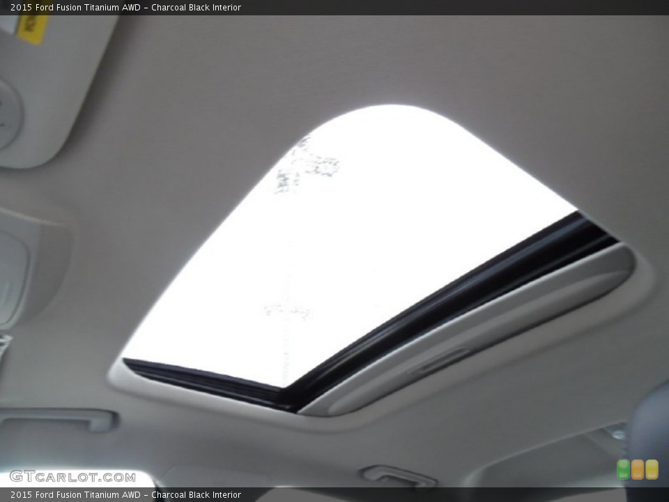 Charcoal Black Interior Sunroof for the 2015 Ford Fusion Titanium AWD #103194772