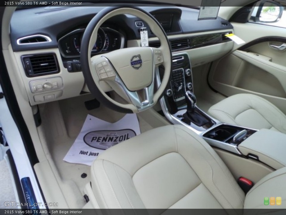 Soft Beige Interior Photo for the 2015 Volvo S80 T6 AWD #103199386