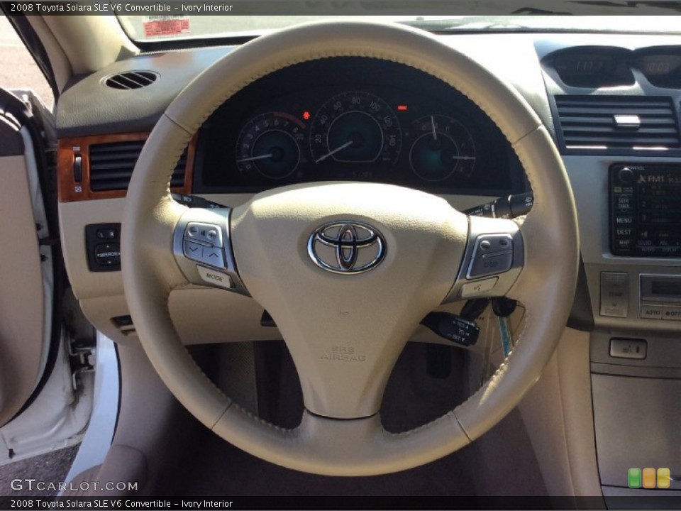 Ivory Interior Steering Wheel for the 2008 Toyota Solara SLE V6 Convertible #103211668