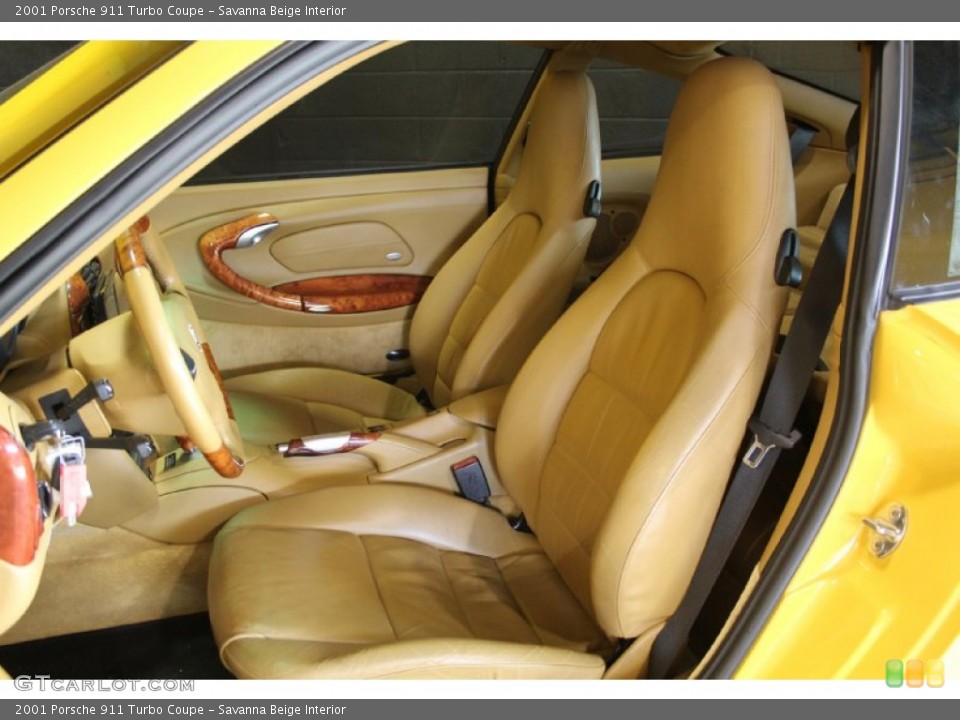 Savanna Beige Interior Photo for the 2001 Porsche 911 Turbo Coupe #103216786