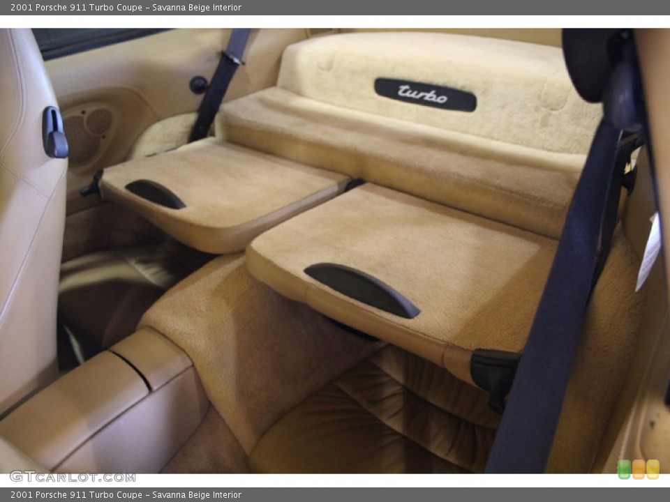 Savanna Beige Interior Rear Seat for the 2001 Porsche 911 Turbo Coupe #103216897