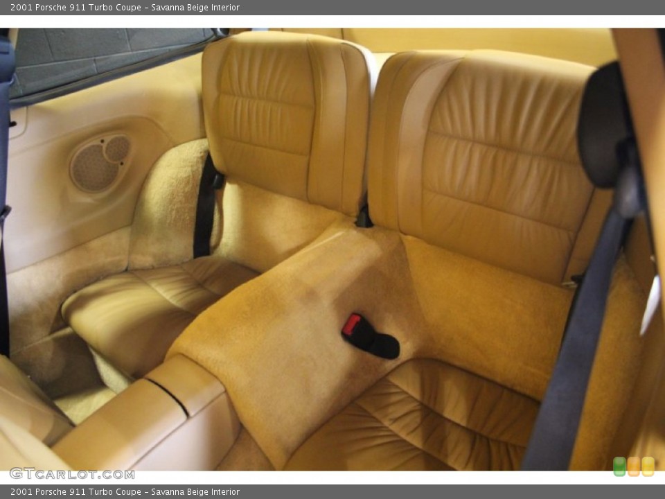 Savanna Beige Interior Rear Seat for the 2001 Porsche 911 Turbo Coupe #103216918