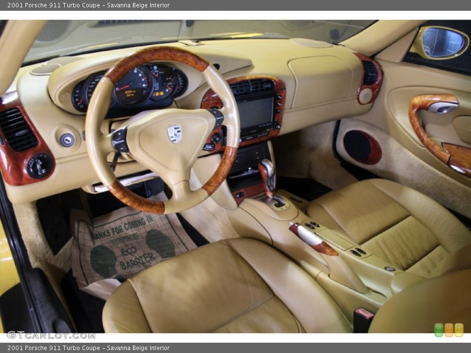 Savanna Beige Interior Photo for the 2001 Porsche 911 Turbo Coupe #103217049