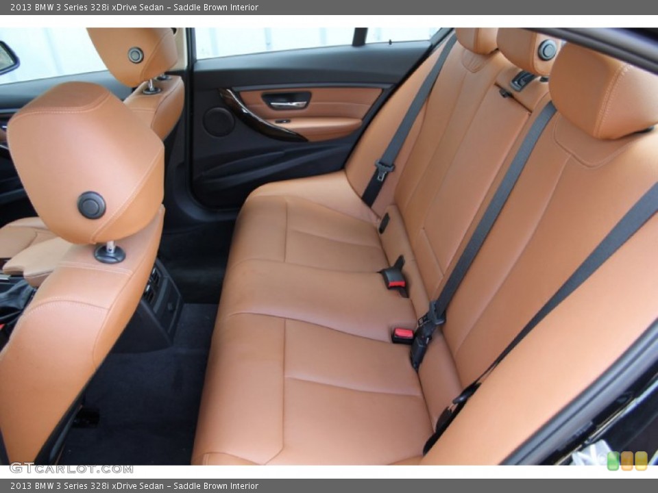 Saddle Brown Interior Rear Seat for the 2013 BMW 3 Series 328i xDrive Sedan #103217545