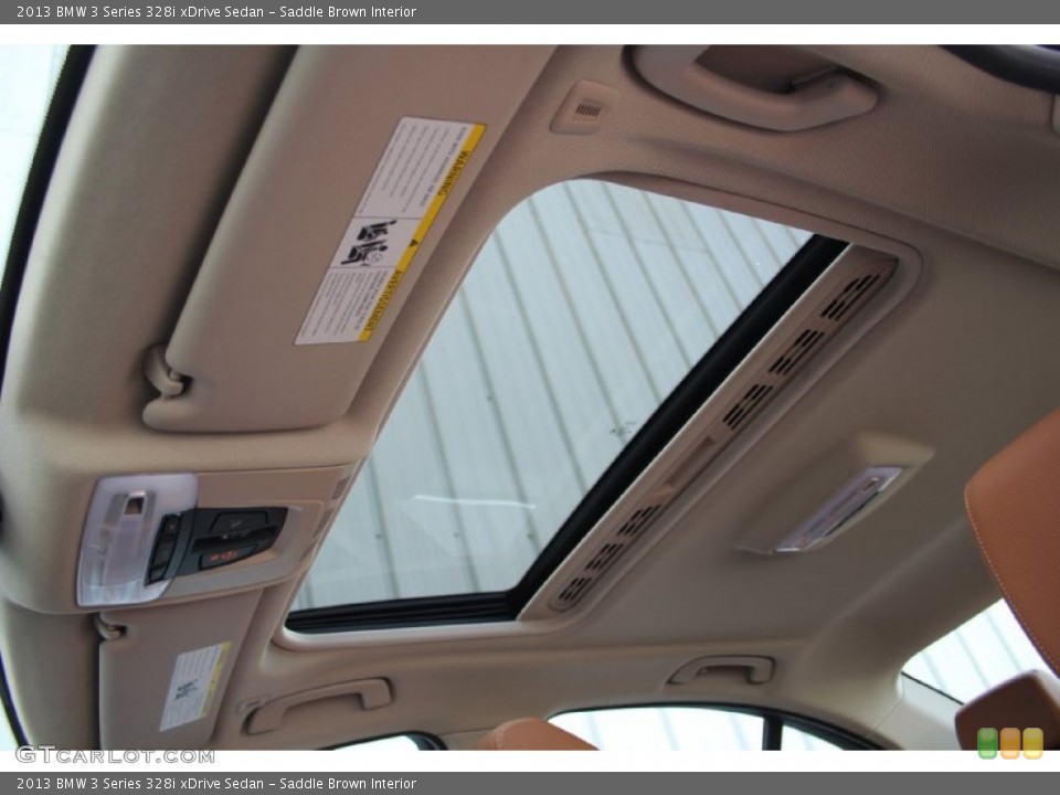 Saddle Brown Interior Sunroof for the 2013 BMW 3 Series 328i xDrive Sedan #103217632