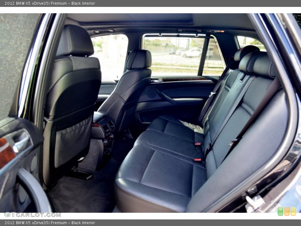 Black Interior Rear Seat for the 2012 BMW X5 xDrive35i Premium #103217857