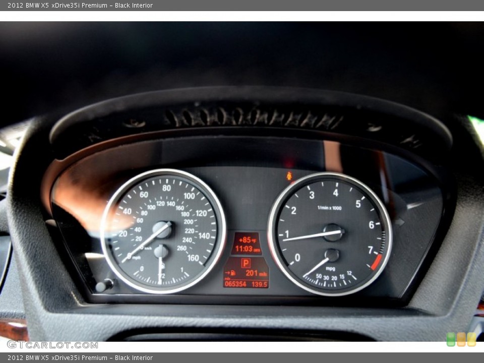 Black Interior Gauges for the 2012 BMW X5 xDrive35i Premium #103218301